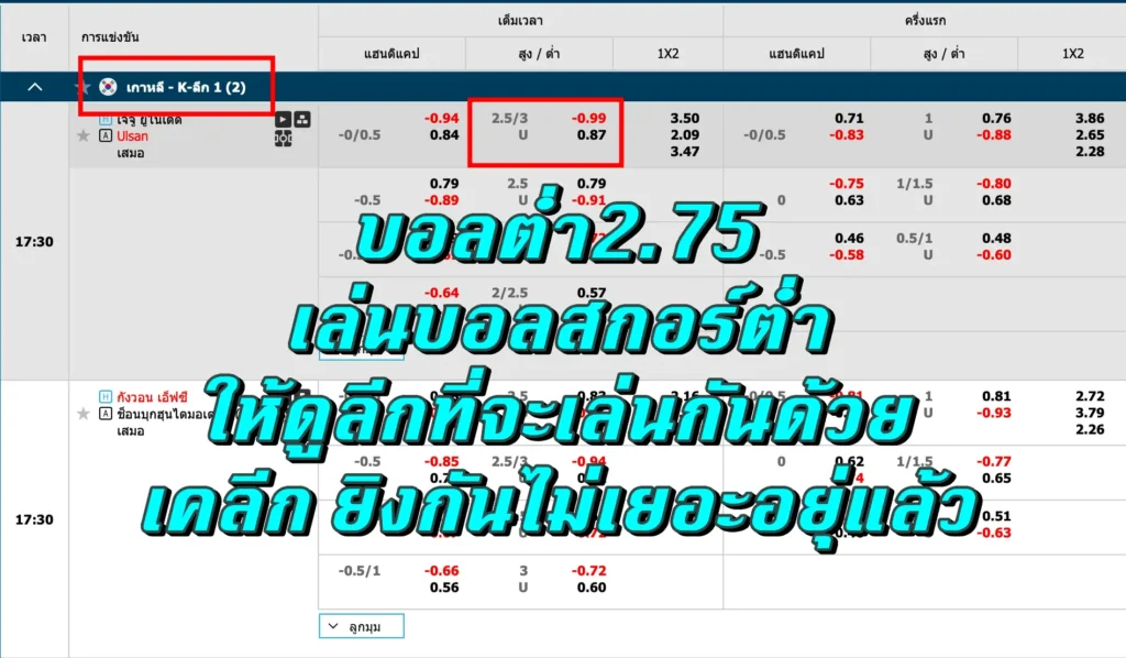 บอลต่ำ2.75